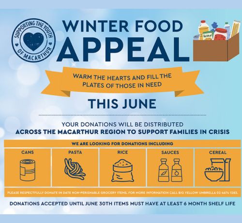 WARM THE HEARTS and fill the plates of those in need through our Winter Food Appeal